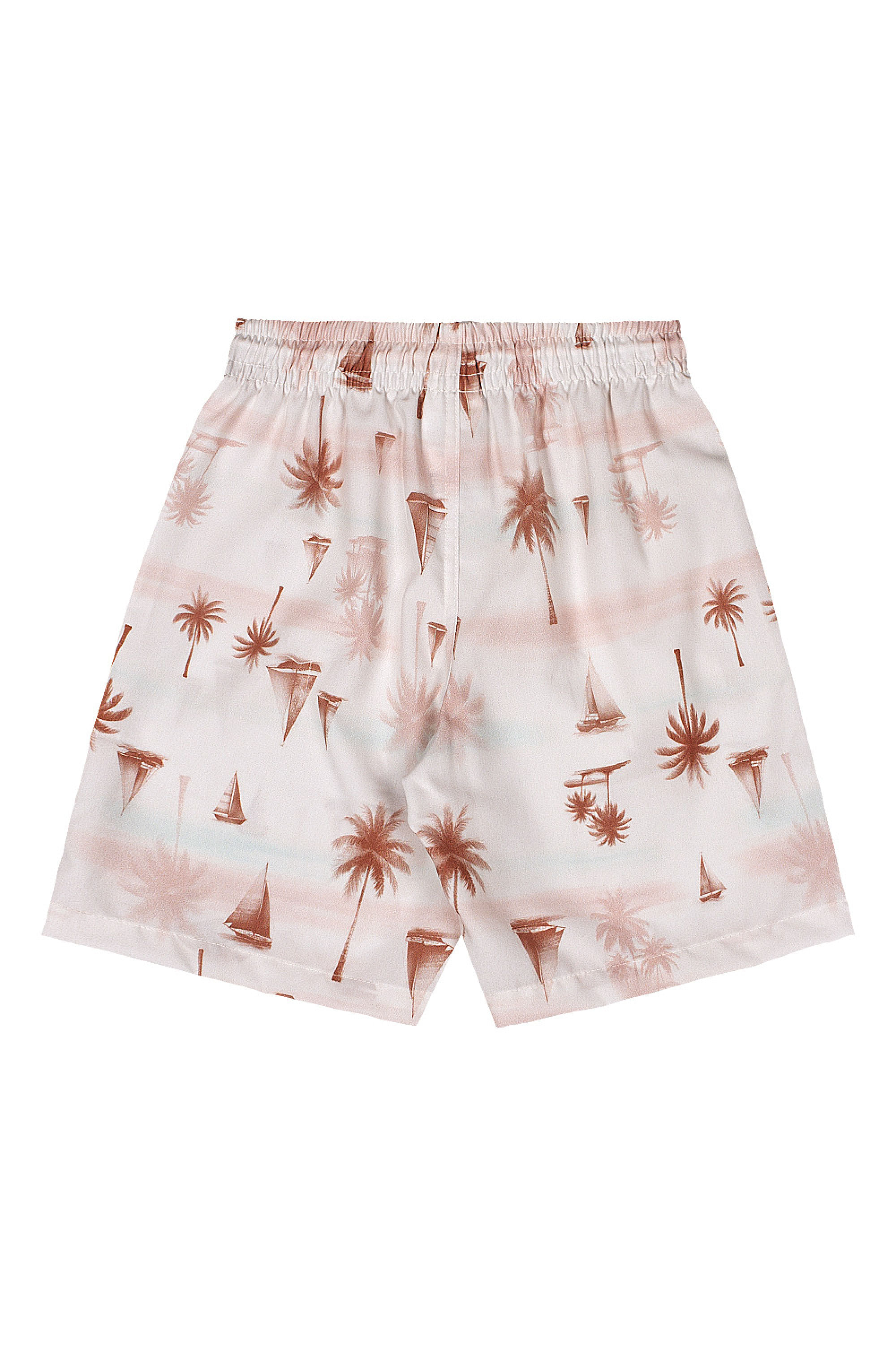 Conjunto Infantil com Camiseta e Bermuda Tropical (Marrom) Quimby - Imagem 24